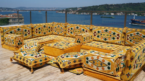 8 Thickness U Sofa Set, Floor Cushions, Arabic Sofa, Oriental Sofa, Turkish Cushions