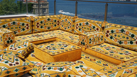 8 Thickness U Sofa Set, Floor Cushions, Arabic Sofa, Oriental Sofa, Turkish Cushions