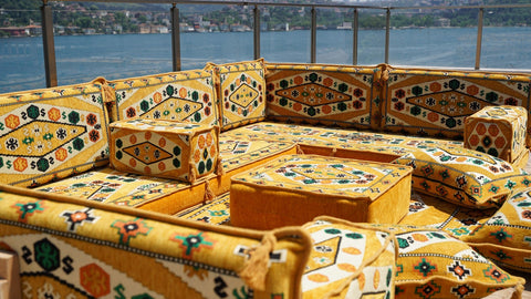 8 Thickness U Sofa Set, Floor Cushions, Arabic Sofa, Oriental Sofa, Turkish Cushions