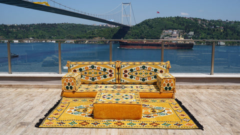 8 Thickness Single Seating Sofa, Arabic Sofa Set, Floor Seating Set