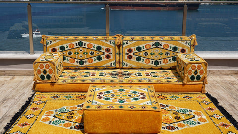 8 Thickness Single Seating Sofa, Arabic Sofa Set, Floor Seating Set