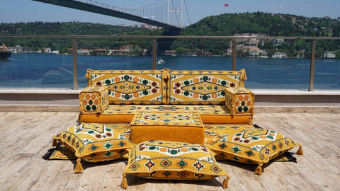 8 Thickness Single Seating Sofa, Arabic Sofa Set, Floor Seating Set