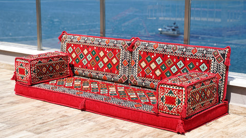 Loveseat Sofa, Arabic Jalsa, Turkish Floor Seating Set