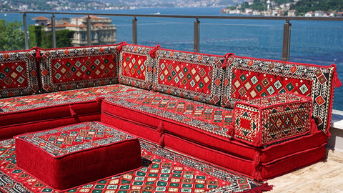 8 Thickness L Shape Sofa, Floor Sofa, Turkish Seating Cushions, Arabic Jalsa