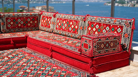 8 Thickness L Shape Sofa, Floor Sofa, Turkish Seating Cushions, Arabic Jalsa