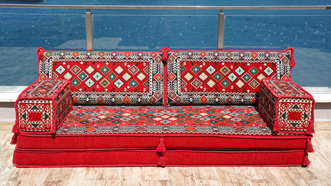 Loveseat Sofa, Arabic Jalsa, Turkish Floor Seating Set