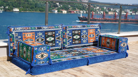 Loveseat Sofa, Arabic Majlis, Turkish Seating Pillows