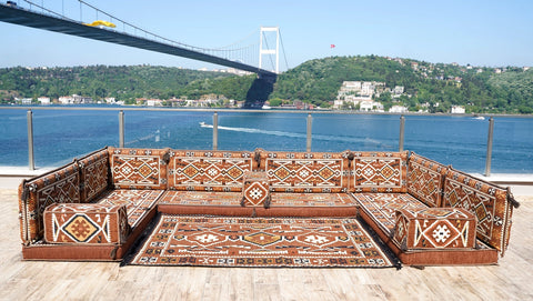 8 Thickness U Sofa Set, Moroccan Sofa, Floor Sofa, Turkish Floor Seating