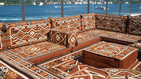 8 Thickness U Sofa Set, Moroccan Sofa, Floor Seating Set, Turkish Floor Seating