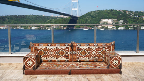 Loveseat Sofa, Arabic Jalsa, Turkish Seating Cushions