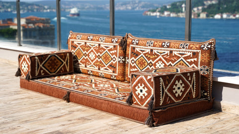 Loveseat Sofa, Arabic Jalsa, Turkish Seating Cushions