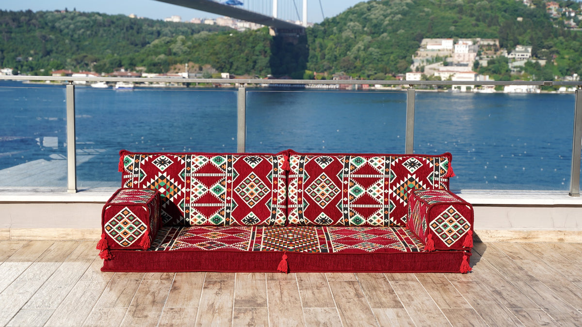 Loveseat Sofa, Turkish Floor Seating, Arabic Majlis Sofa