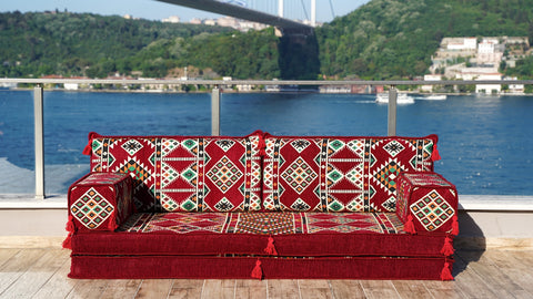 Loveseat Sofa, Turkish Floor Seating, Arabic Majlis Sofa