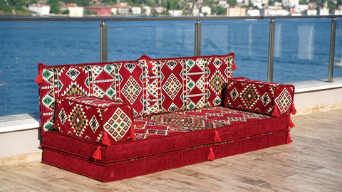 Loveseat Sofa, Turkish Floor Seating, Arabic Majlis Sofa