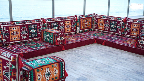 8 Thickness U Sofa Set, Moroccan Sofa Seating, Floor Sofa, Turkish Seating Cushions