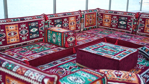 8 Thickness U Sofa Set, Moroccan Sofa Seating, Floor Sofa, Turkish Seating Cushions