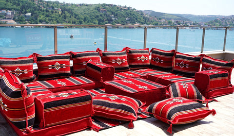 8 Thickness U Sofa Set, Moroccan Sofa, Floor Sofa Set, Arabic Majlis Seating