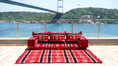 Single Sofa Set, Arabic Sofa Seating, Turkish Sitting Pillows