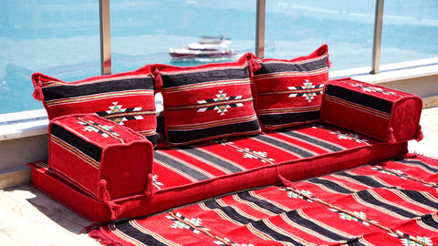 Single Sofa Set, Arabic Sofa Seating, Turkish Sitting Pillows