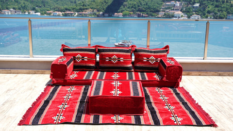 Single Sofa Set, Arabic Sofa Seating, Turkish Sitting Pillows