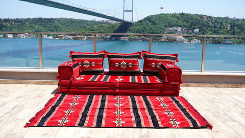 Single Sofa Set, Arabic Sofa Seating, Turkish Sitting Pillows