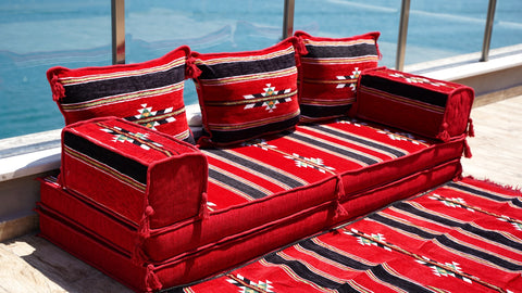 Single Sofa Set, Arabic Sofa Seating, Turkish Sitting Pillows