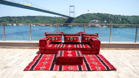 Single Sofa Set, Arabic Sofa Seating, Turkish Sitting Pillows