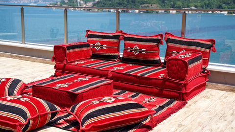 Single Sofa Set, Arabic Sofa Seating, Turkish Sitting Pillows