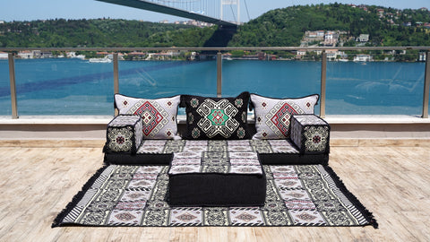 Single Sofa Set, Floor Cushions, Handmade Arabic Sofa