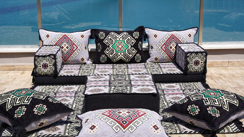 Single Sofa Set, Floor Cushions, Handmade Arabic Sofa