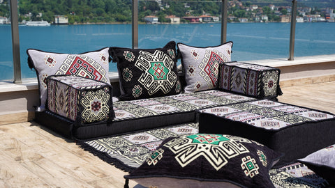 Single Sofa Set, Floor Cushions, Handmade Arabic Sofa