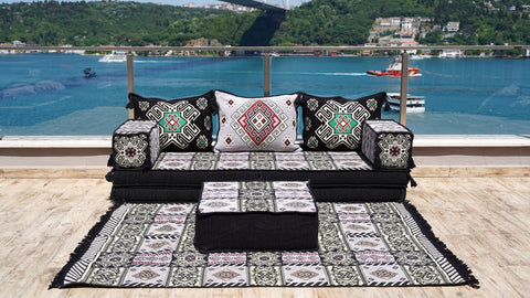 Single Sofa Set, Floor Cushions, Handmade Arabic Sofa