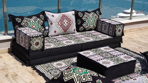 Single Sofa Set, Floor Cushions, Handmade Arabic Sofa