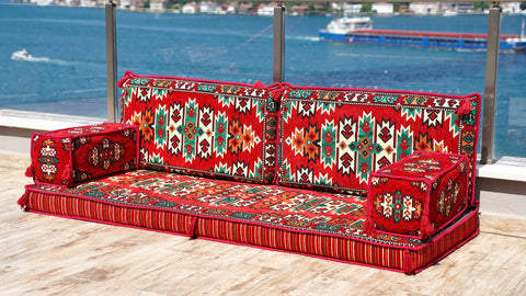 Loveseat Sofa, Moroccan Sofa, Arabic Floor Seating Set