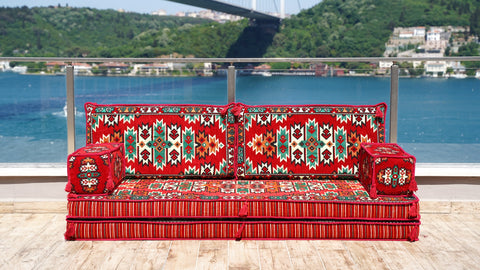 Loveseat Sofa, Moroccan Sofa, Arabic Floor Seating Set