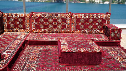 L Shaped Floor Cushions, Floor Sofa Set, Arabic Jalsa Set, Turkish Sofa