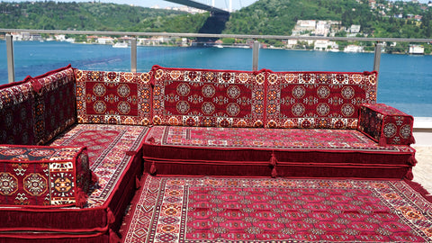 L Shaped Floor Cushions, Floor Sofa Set, Arabic Jalsa Set, Turkish Sofa