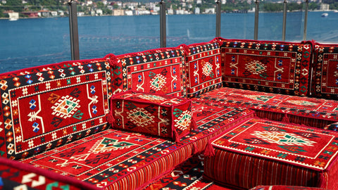 U Shaped Floor Sofa Set, Arabic Majlis Set, Turkish Sofa Seating