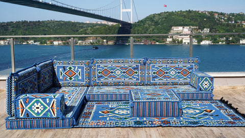 L Shaped Moroccan Sofa, Arabic Majlis, Turkish Sofa Seating