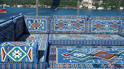 L Shaped Moroccan Sofa, Arabic Majlis, Turkish Sofa Seating