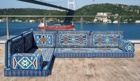L Shaped Moroccan Sofa, Arabic Majlis, Turkish Sofa Seating