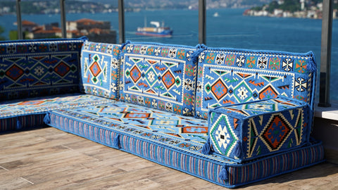 L Shaped Moroccan Sofa, Arabic Majlis, Turkish Sofa Seating