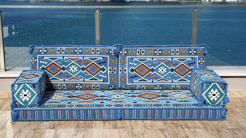 Loveseat Sofa, Arabic Majlis, Turkish Seating Cushions Set