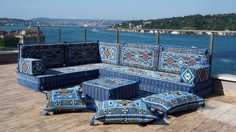 L Shaped Moroccan Sofa, Arabic Majlis, Turkish Sofa Seating