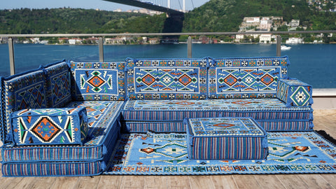 L Shaped Moroccan Sofa, Arabic Majlis, Turkish Sofa Seating