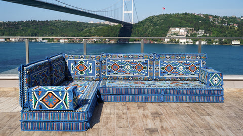 L Shaped Moroccan Sofa, Arabic Majlis, Turkish Sofa Seating
