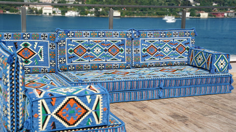 L Shaped Moroccan Sofa, Arabic Majlis, Turkish Sofa Seating