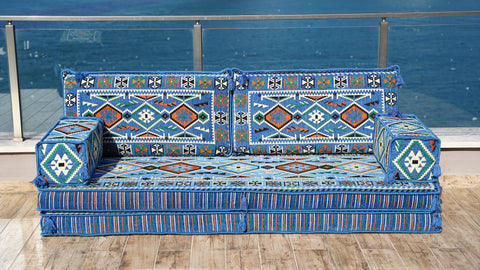 Loveseat Sofa, Arabic Majlis, Turkish Seating Cushions Set