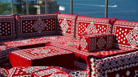 U Shaped Floor Sofa Set, Arabic Majlis Set, Turkish Seating Cushions