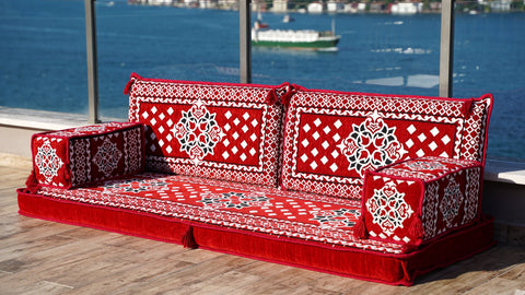 Loveseat Sofa, Moroccan Sofa Set, Floor Cushions